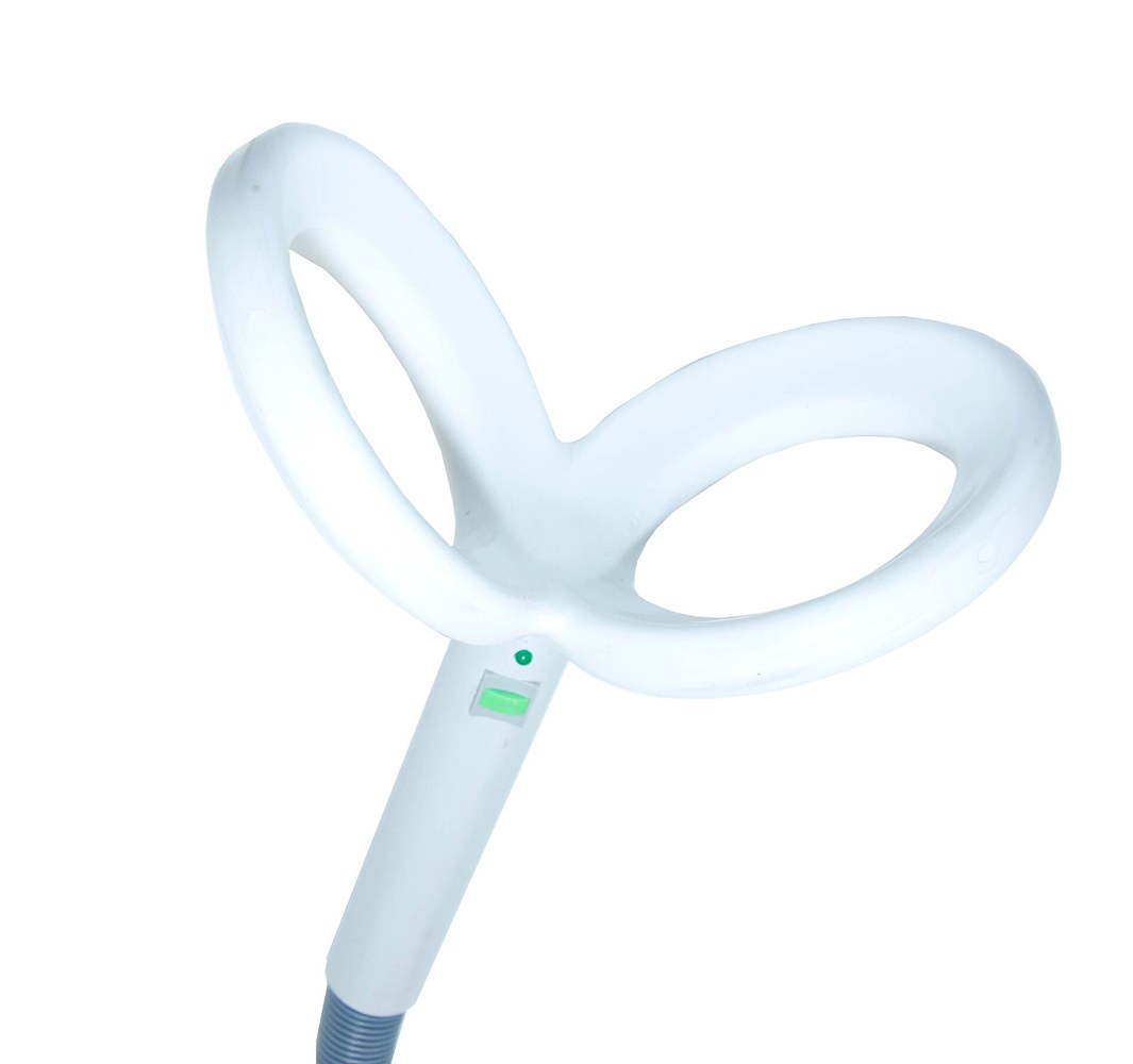 Une sonde de stimulation magnétique en double anneau : c'est cet outil que le bras du robot déplace et pose contre la tête du patient.